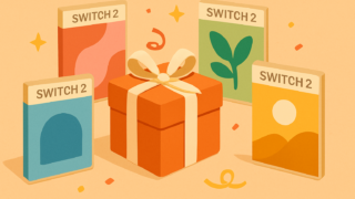 プレゼント箱とSwitch2ソフトのイメージ