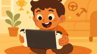 Nintendo Switch2で夢中になって遊ぶ子ども
